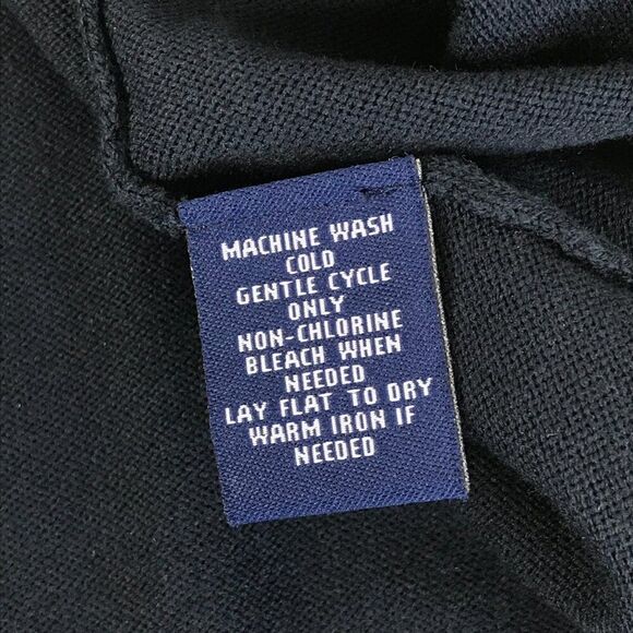 Chaps Ruffle Trim Tank Top Women's XL Navy Stretch Knit Summer Career Casual - Picture 9 of 10